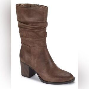 Baretrap Women's Raz Microfiber Mid High Zipper Boot - Dark Taupe - 6.5 M New